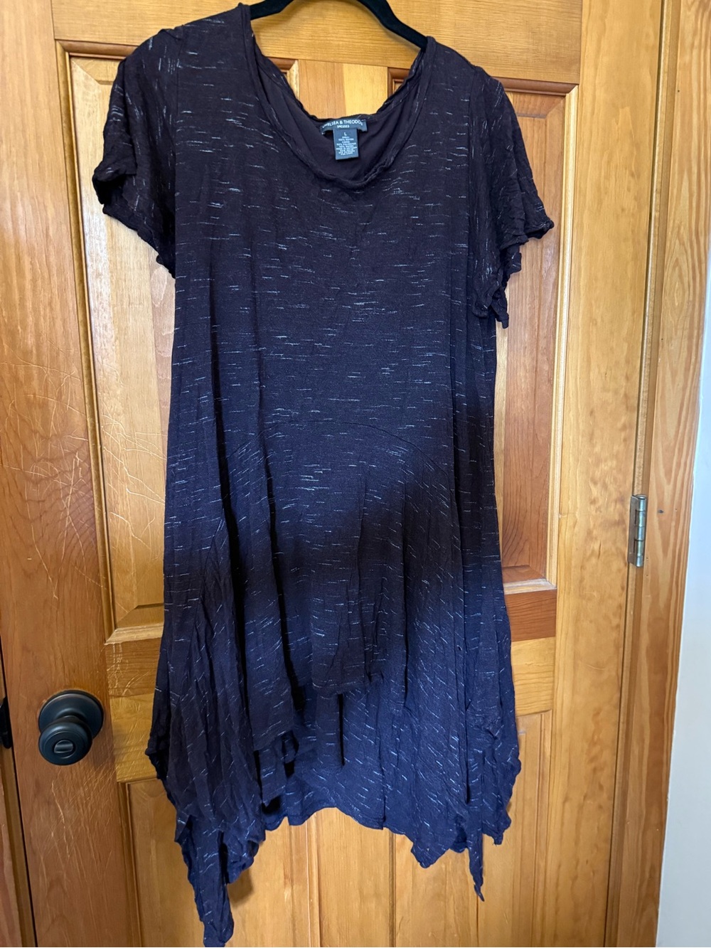 Anthropologie Flutter Sleeve Layered Shark Hem Asymmetrical Dress
